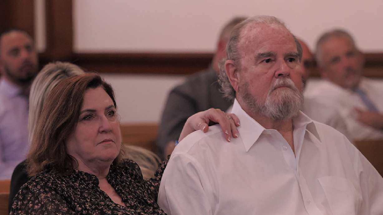 Larry and Kay Woodcock are shown in this undated photo. Kay Woodcock said Thursday she is angry and disappointed that Lori Vallow Daybell’s case has been put on hold.