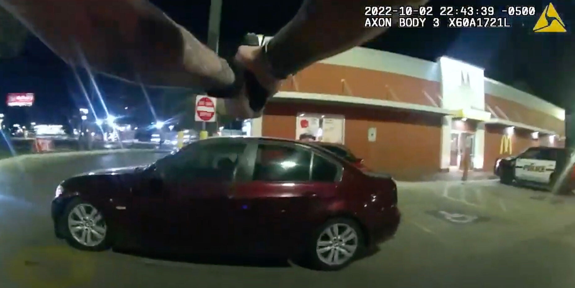 A San Antonio Police Department officer has been fired after shooting a 17-year-old boy who was eating a meal in a McDonald's parking lot Sunday, the department said.