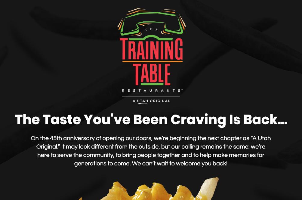 Training Table restaurant is coming back to Utah, 'with some new twists
