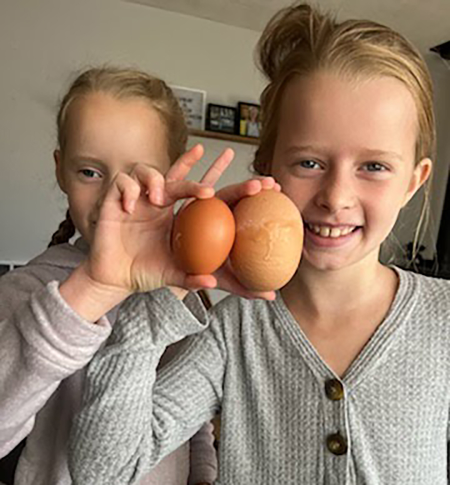 A backyard hen surprised an Idaho family after they noticed she laid a giant egg only to discover it had another egg inside of it. And it has happened seven times.