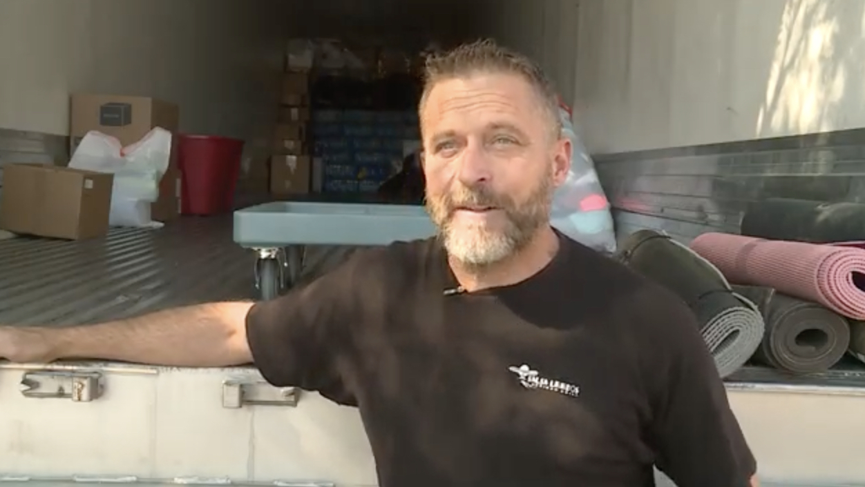 Travis Bonino, owner of Salsa Leedos restaurant in Riverton, talks Friday about a donation drive the restaurant is holding for victims of Hurricane Ian in Florida.
