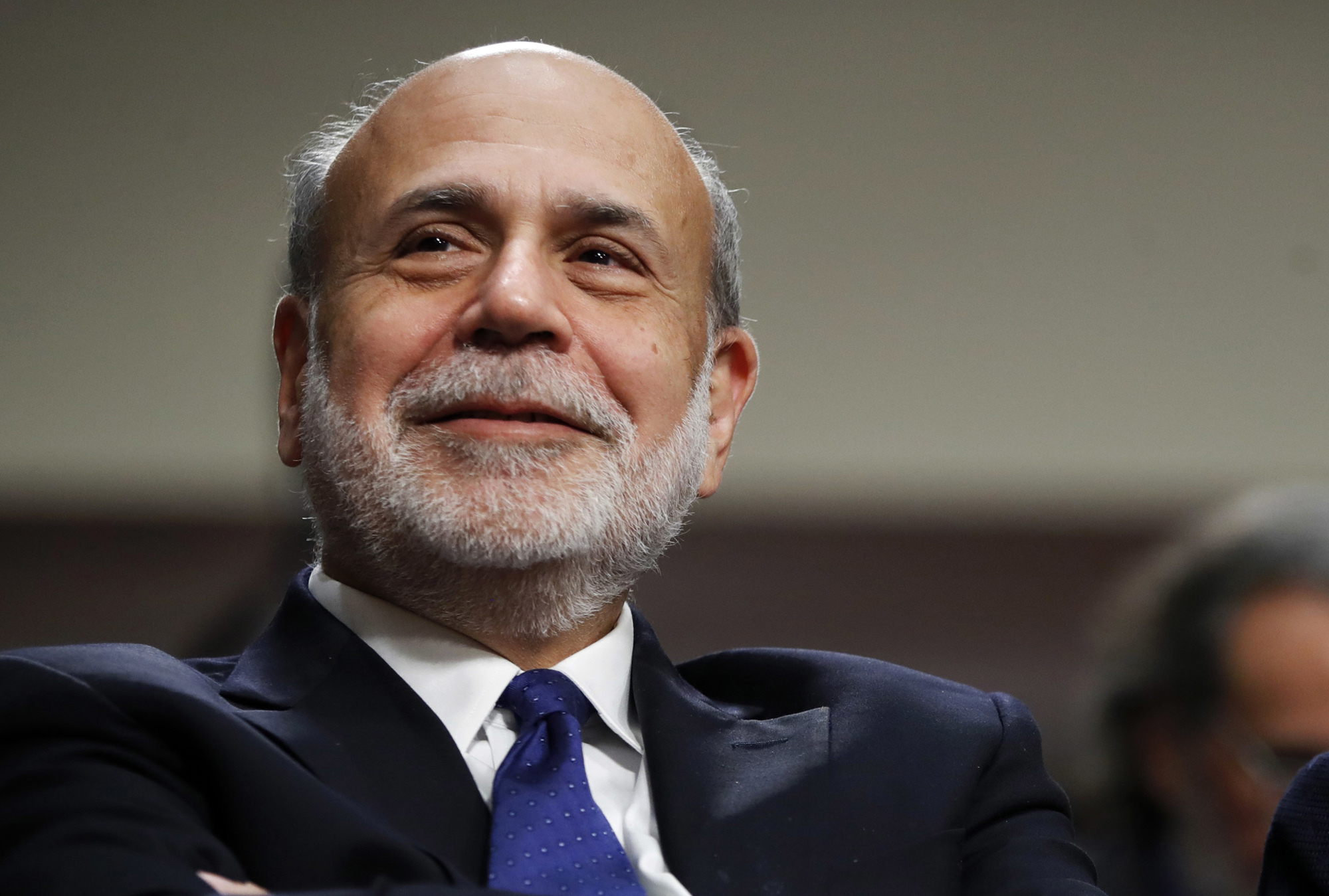 Former Federal Reserve Chair Ben Bernanke attends a ceremony on Capitol Hill in Washington on Nov. 7, 2017. 2022's Nobel Prize in economic sciences has been awarded to three U.S.-based economists “for research on banks and financial crises.” The award to Ben S. Bernanke, Douglas W. Diamond and Philip H. Dybvig was announced Monday.