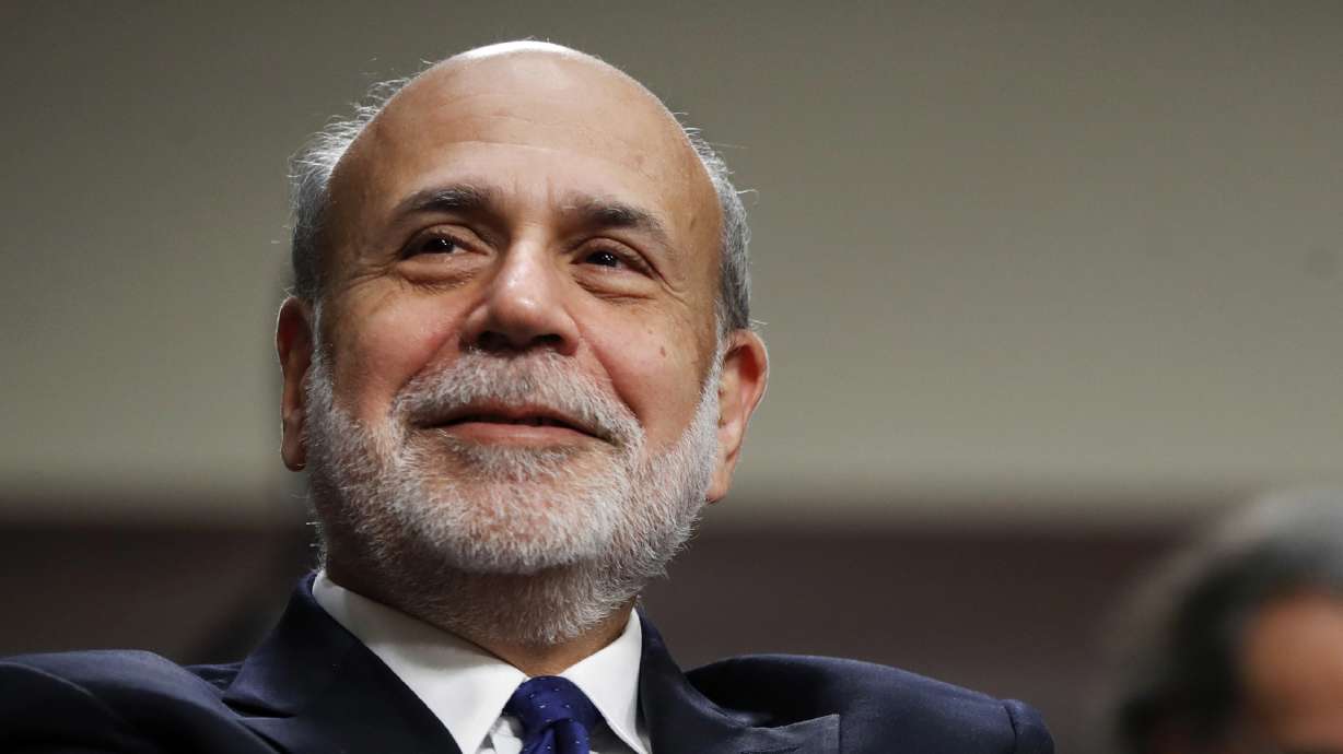 Former Federal Reserve Chair Ben Bernanke attends a ceremony on Capitol Hill in Washington on Nov. 7, 2017. 2022's Nobel Prize in economic sciences has been awarded to three U.S.-based economists “for research on banks and financial crises.” The award to Ben S. Bernanke, Douglas W. Diamond and Philip H. Dybvig was announced Monday.