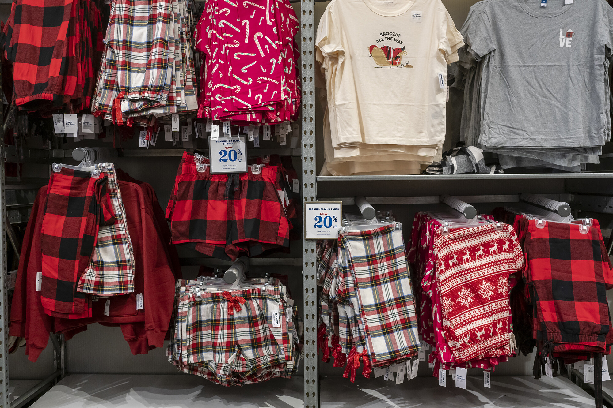 Christmas comes early at an Old Navy store in Chelsea, New York, on Oct. 6.