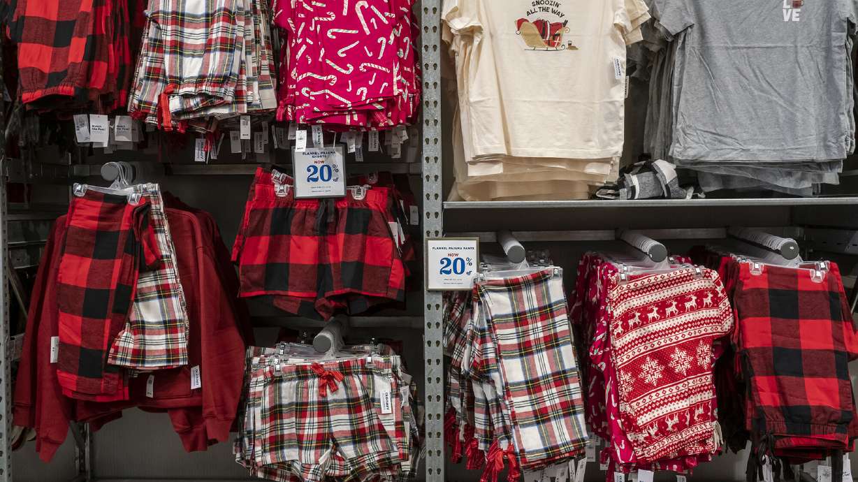 Christmas comes early at an Old Navy store in Chelsea, New York, on Oct. 6.