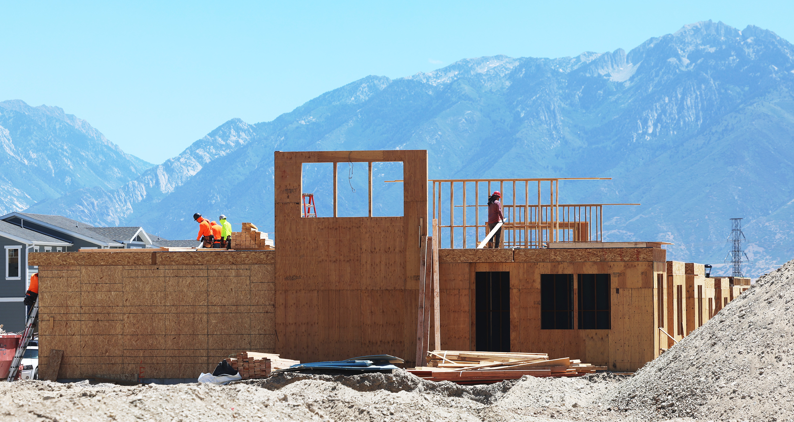 A home under construction in Riverton is pictured July 5. Salt Lake County's southwest quadrant is one of the fastest-growing sections of the county.