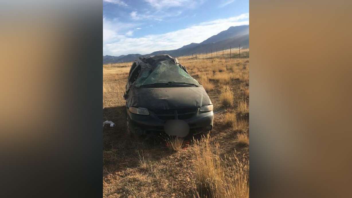A man was killed in a car crash on I-15 just south of Nephi Tuesday morning when his van left the roadway and rolled several times.