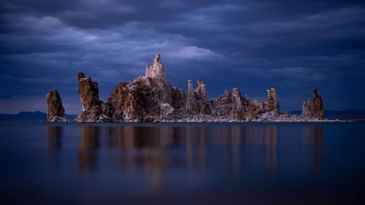 One of Mono Lake’s iconic tufa formations is pictured on the south shore of the lake in Mono County, California, Aug. 8.
