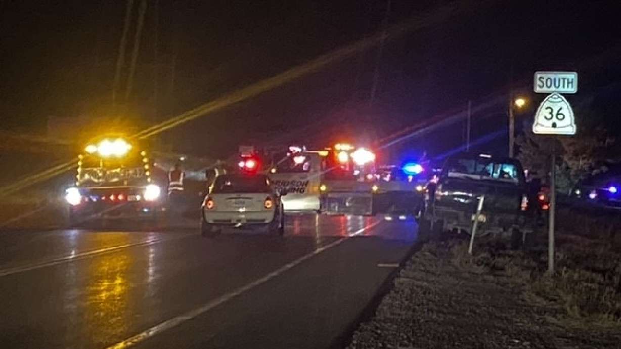 A man was killed Tuesday evening when the car he was driving crossed the center line on state Route 36 in Tooele and collided with another car, according to the Utah Highway Patrol.