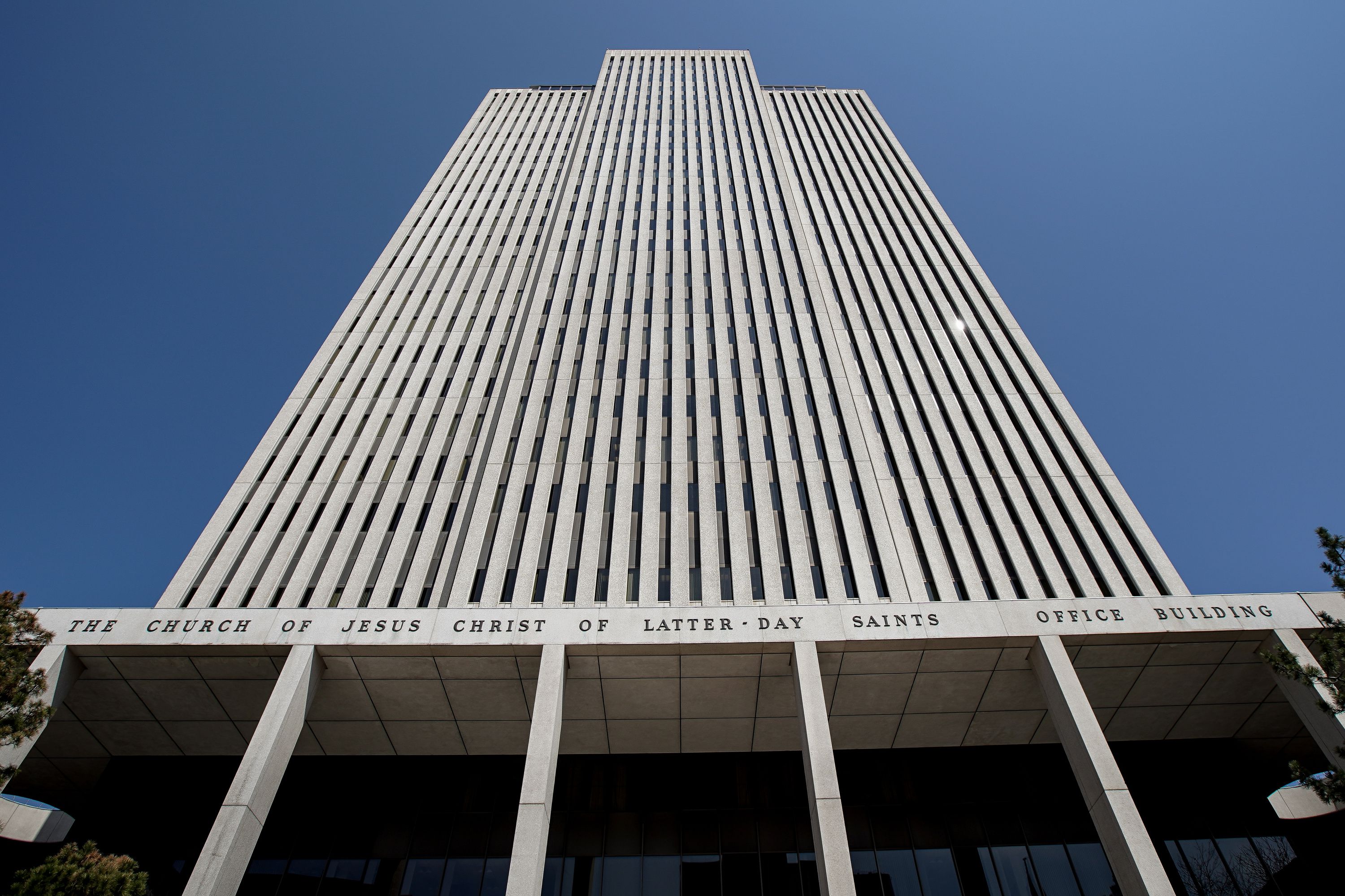 The Church Office Building of The Church of Jesus Christ of Latter-day Saints is pictured during the 190th Annual General Conference on April 4, 2020, in Salt Lake City. The church addressed a data breach from March in a press release on Oct. 13.