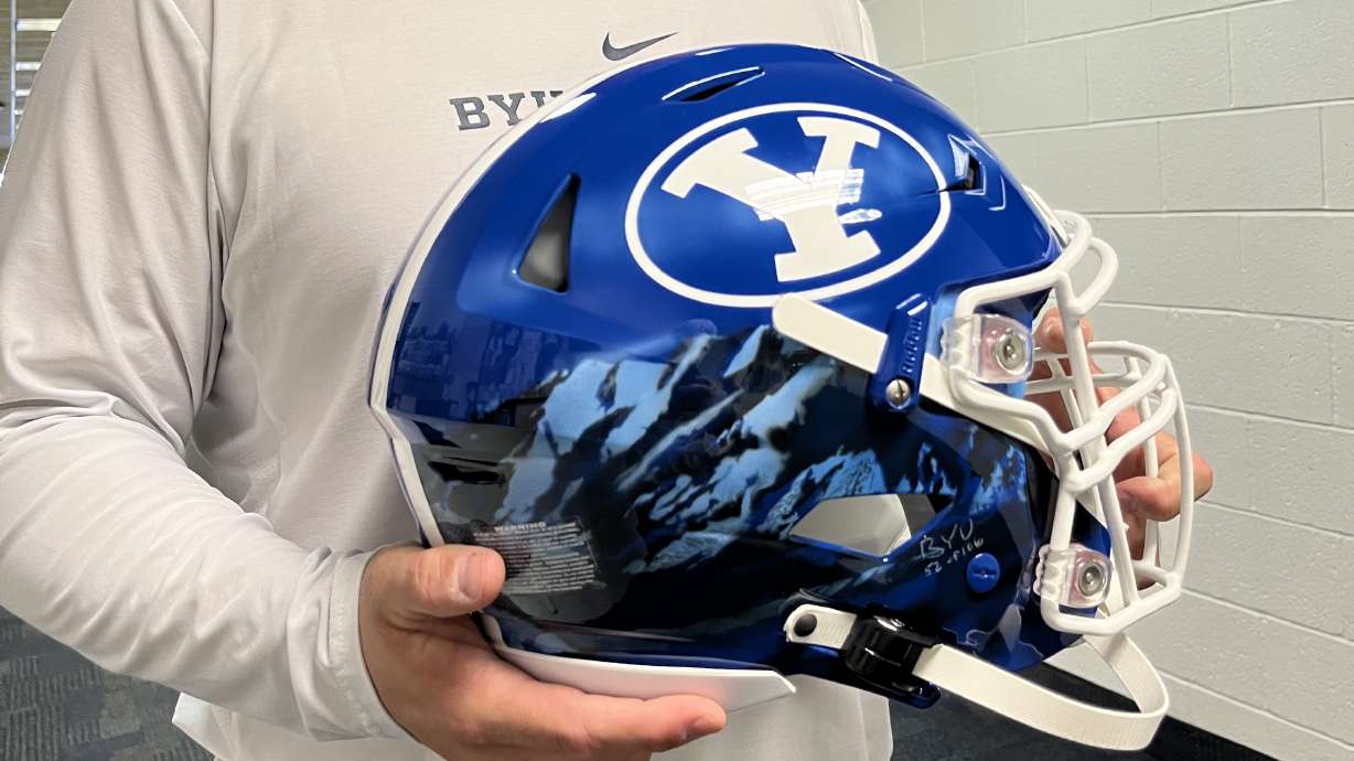 byu football helmet for sale Riddell Cougars Royal Mini Speed Large size shell BYU Cougars Riddell Speed Mini