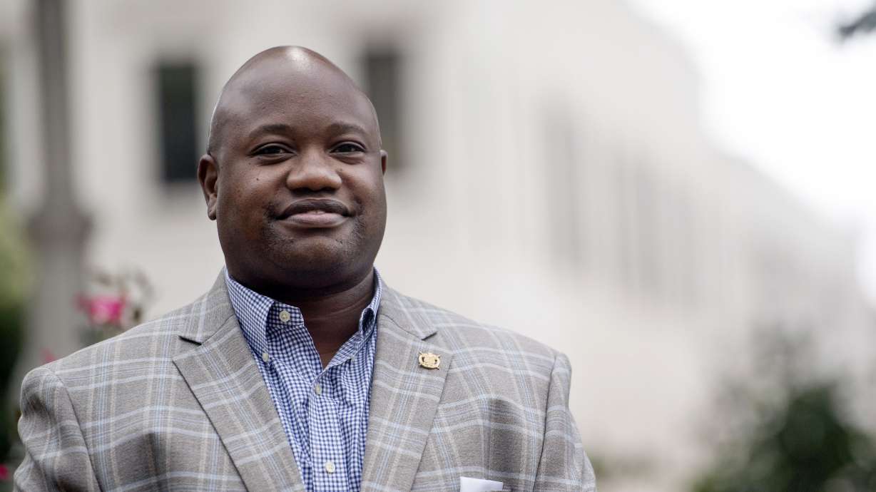 Jeremy Ellis poses for a photo, Thursday, Oct. 13, 2022, in Marietta , Ga. Ellis is concerned, Republican Tommy Tuberville should know or learn more about the long history and struggles of the Black Alabama residents he represents in the U.S. Senate.