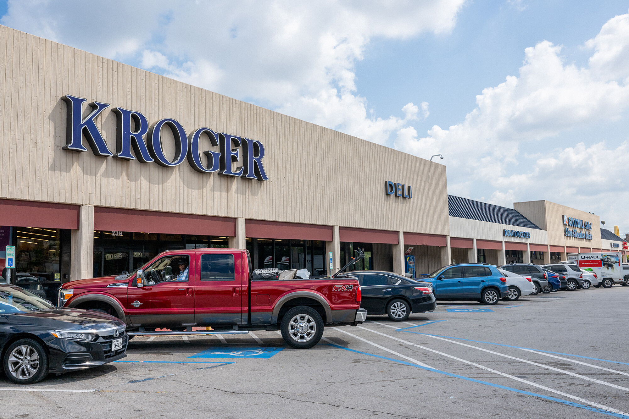 Kroger announced it's merging with Albertsons in a $24.6 billion deal, creating one of the largest grocery store chains in the United States. A Kroger grocery store is seen here on Sept. 9 in Houston, Texas.