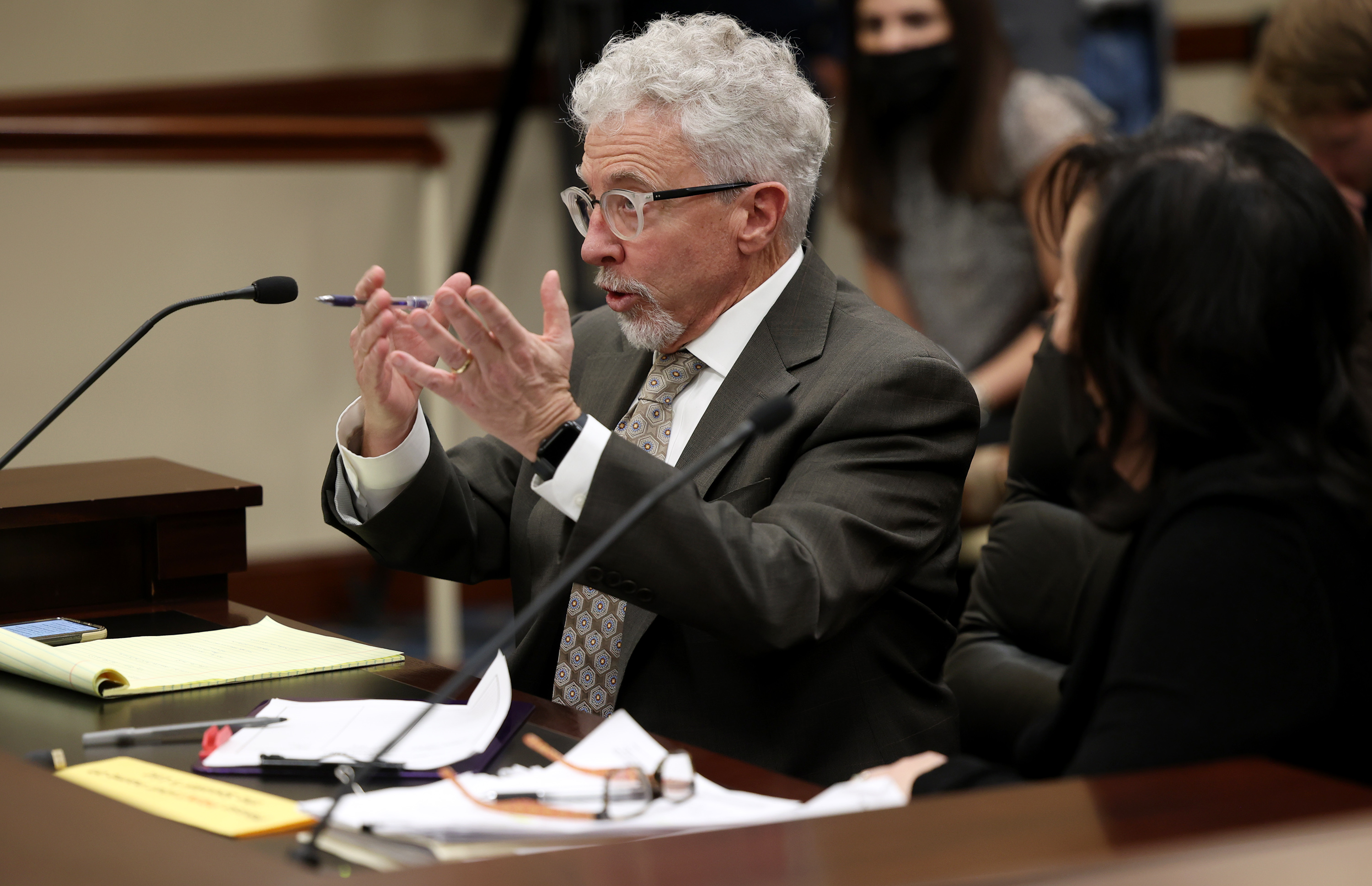 Mark Moffat, a criminal defense lawyer, speaks to the Senate Transportation, Public Utilities, Energy and Technology Standing Committee in the Senate Building at the Capitol in Salt Lake City on Wednesday, Feb. 2.