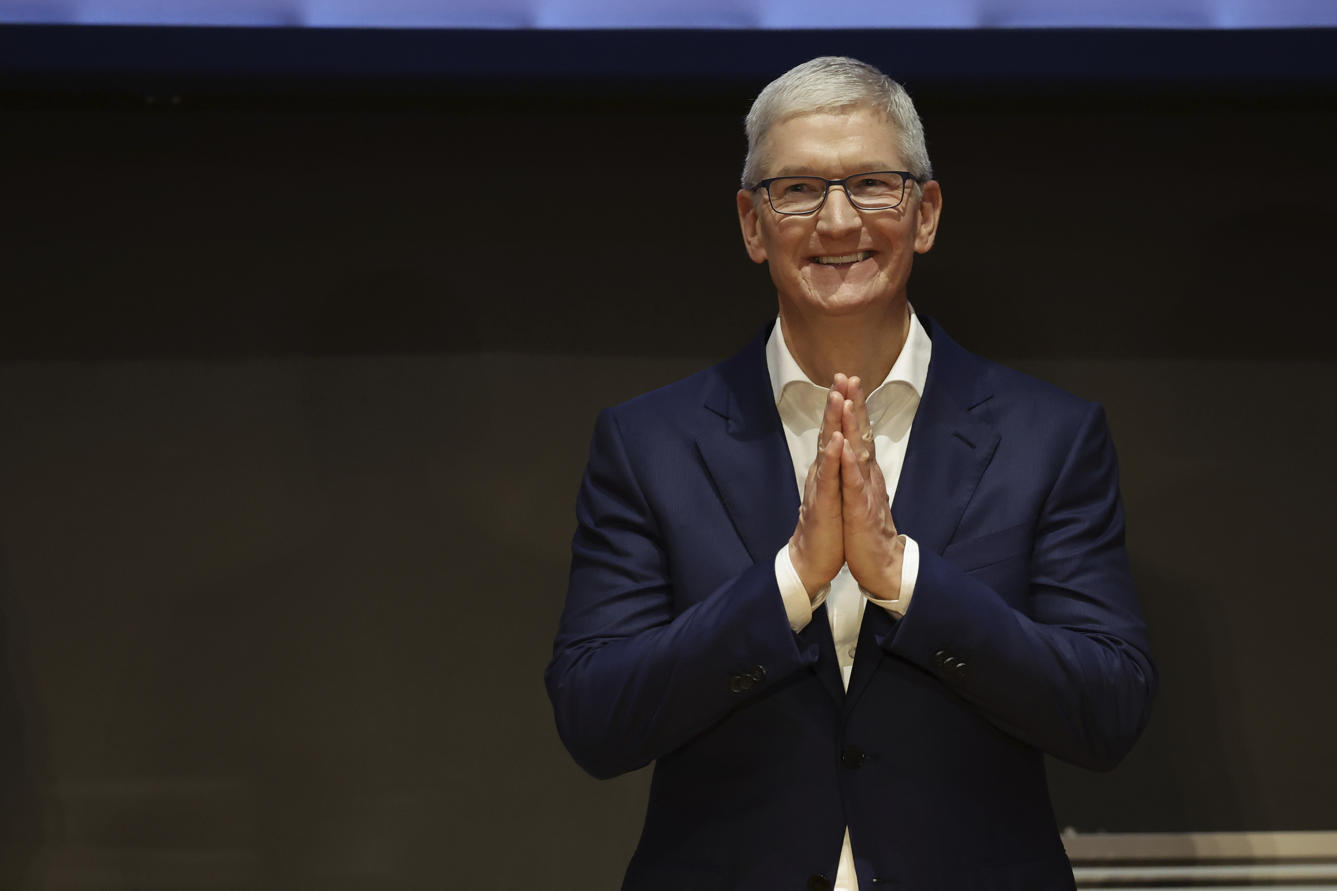 Apple's CEO Tim Cook meets the students of the Apple Academy at the Federico II University, in Naples, Italy, Thursday, Sept. 29, 2022.
