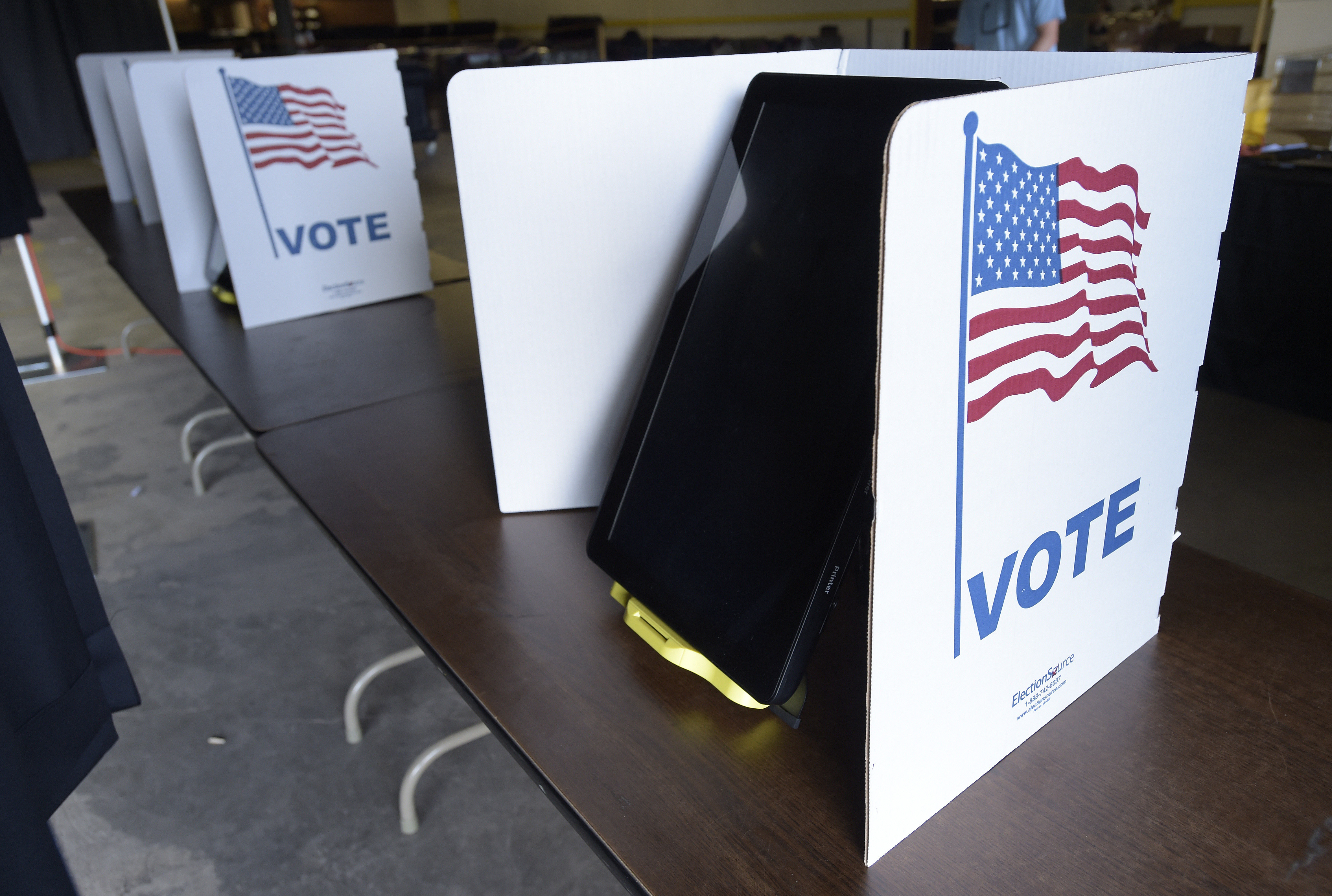 Voting machines on Oct. 15, 2020, in New Orleans. This year's elections in Louisiana didn't go the way that voting rights advocate Ashley Shelton had hoped, with a conservative attorney general replacing a term-limited Democratic governor.