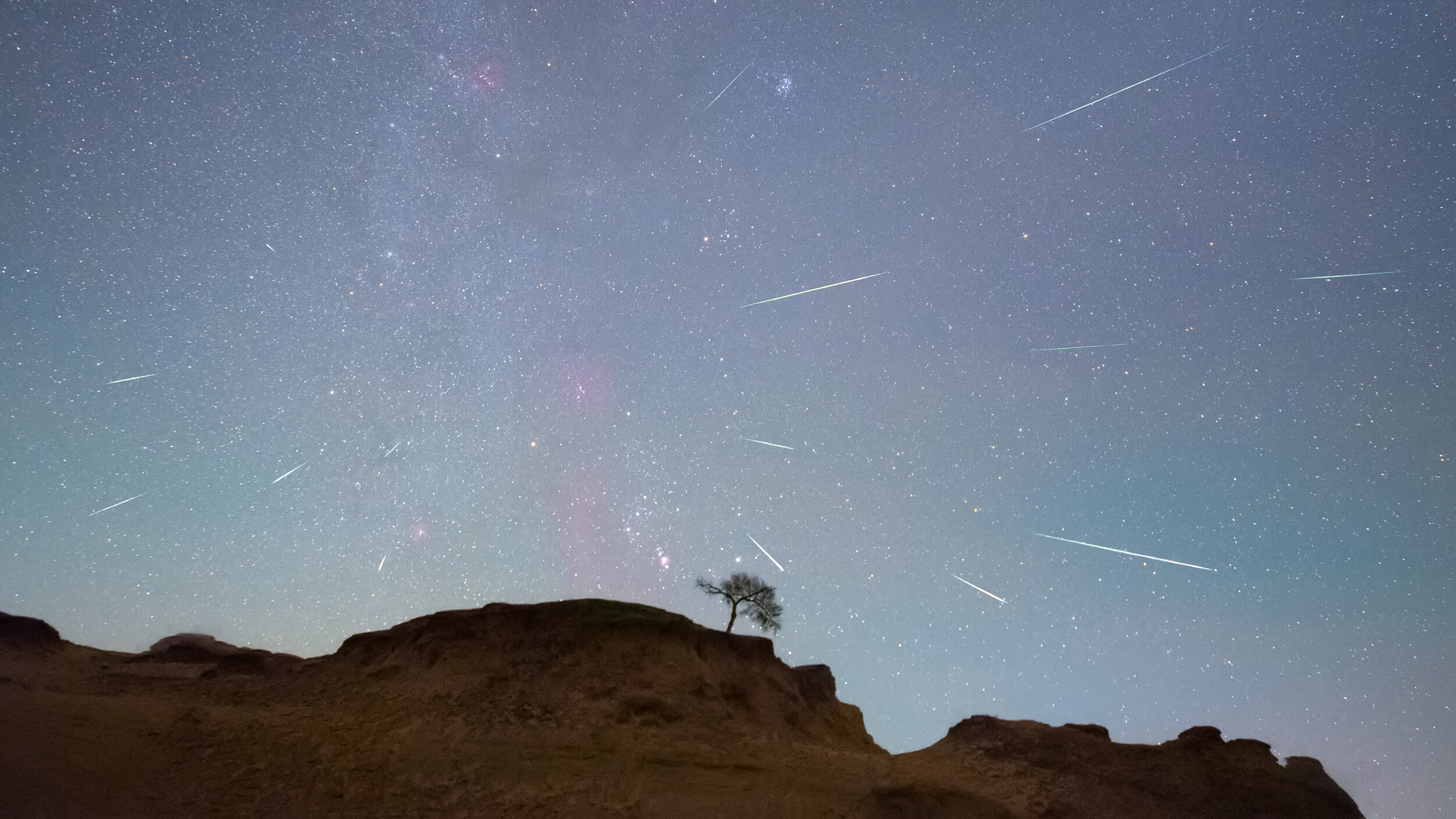 The Orionids meteor shower is seen in Daqing City, Heilongjiang Province, China on Oct. 22, 2020. The meteor shower will be observable in both the Northern and Southern hemispheres once again on late Thursday and early Friday.