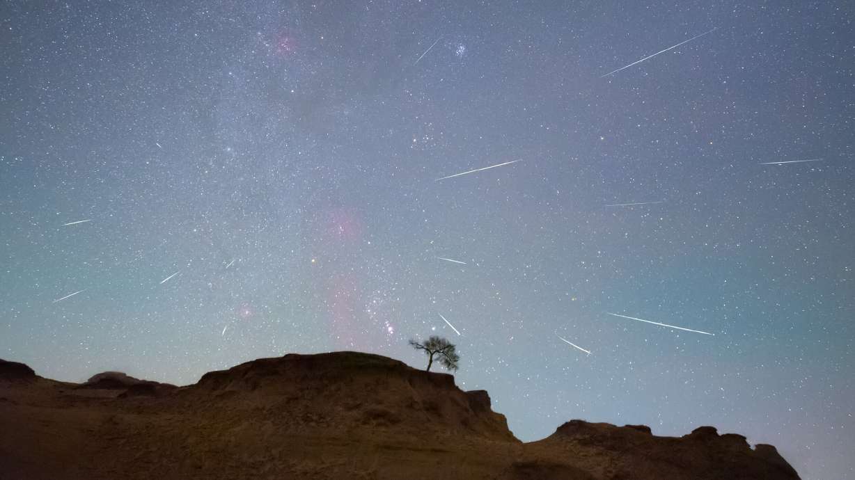 The Orionids meteor shower is seen in Daqing City, Heilongjiang Province, China on Oct. 22, 2020. The meteor shower will be observable in both the Northern and Southern hemispheres once again on late Thursday and early Friday.