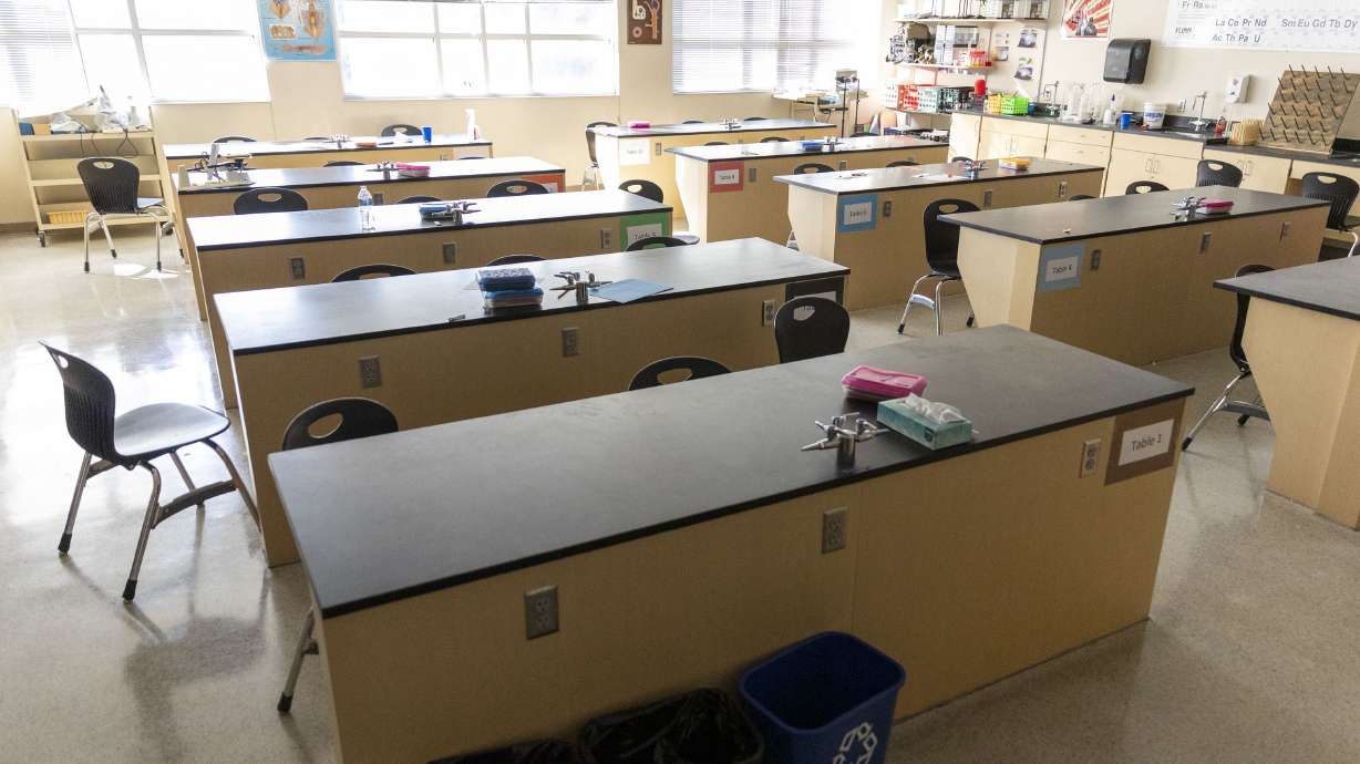 A classroom at West High School in Salt Lake City is pictured on Sept. 26. Utah legislative auditors’ deep dive into public school curriculum and teacher training revealed some instances of “potentially questionable content.”