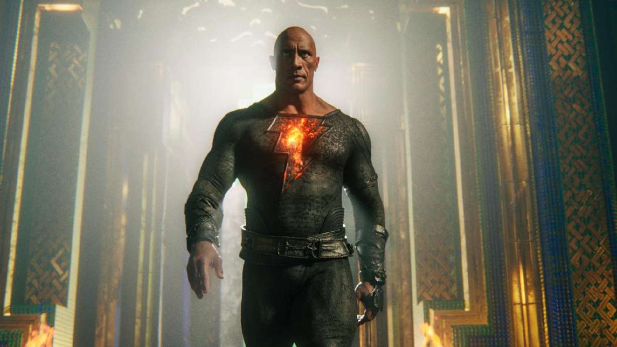 Dwayne Johnson in Black Adam, which officially opens in theaters across the U.S. on Friday.
