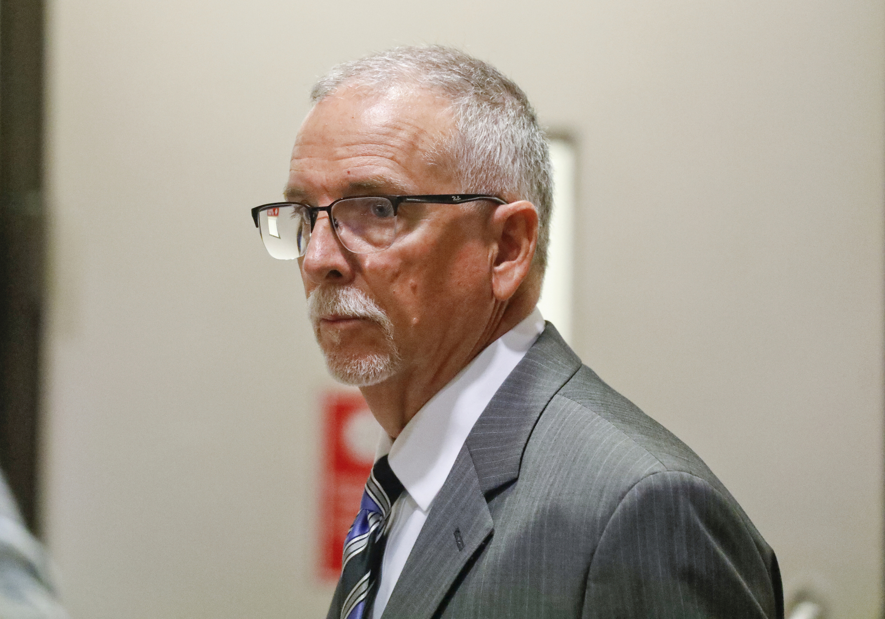 FILE - UCLA gynecologist James Heaps appears in Los Angeles Superior Court on June 26, 2019. Heaps, a former gynecologist at the University of California, Los Angeles was found guilty on five counts in a sexual abuse case Thursday, Oct. 20, 2022 in a Los Angeles court. 