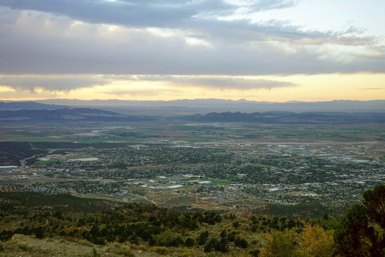 The view of Cedar City is seen from the “C” Overlook Trail in Cedar City on Oct. 3, 2021. Cedar City Mayor Garth Green said he’s not surprised to see the city recognized nationally after it experienced “tremendous growth” over the last few years.