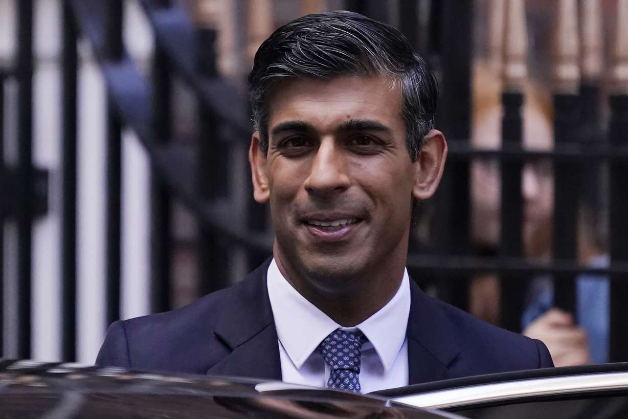 Rishi Sunak leaves the Conservative Campaign Headquarters in London, Monday, Oct. 24. Sunak became the next Prime Minister after winning the Conservative Party leadership contest.