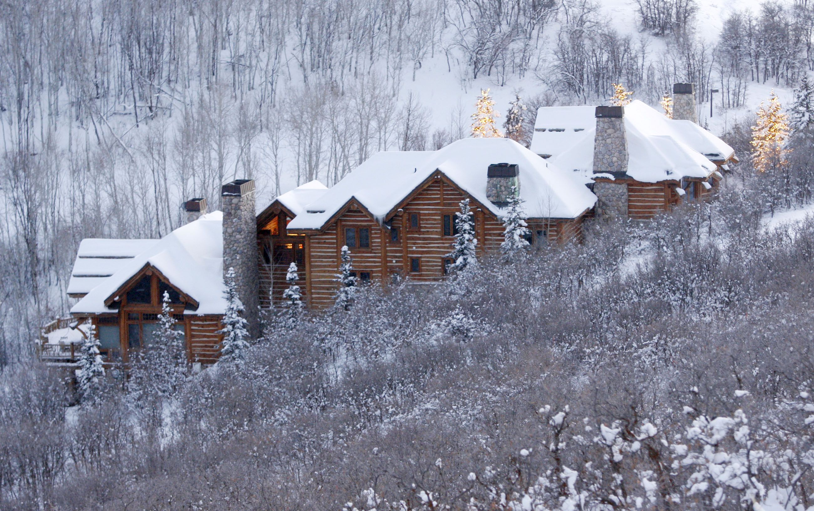 The home of Mitt Romney in Deer Valley is pictured in winter 2006. The property is reportedly up for sale.