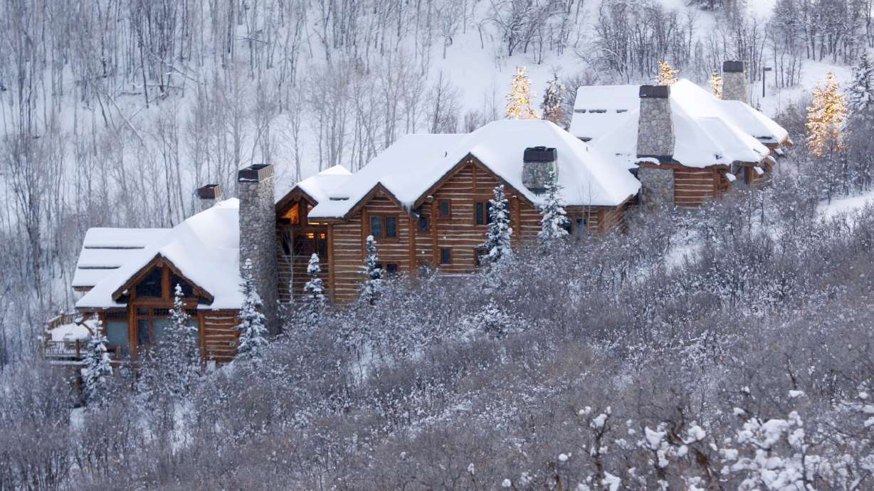 The home of Mitt Romney in Deer Valley is pictured in winter 2006. The property is reportedly up for sale.