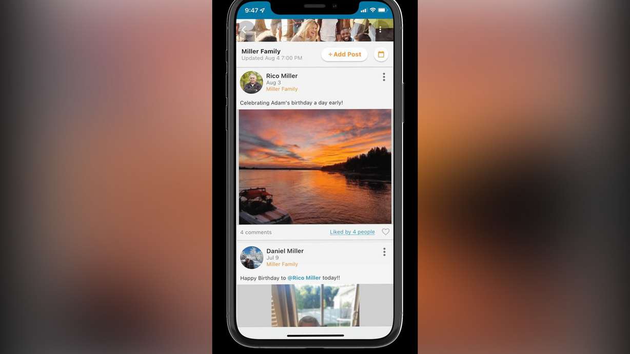 Utah couple Brooke and Richard Lee recently launched the Dela app. Users can post messages, photos, and videos as they would on traditional social media platforms, but the content is only shared within a private group.