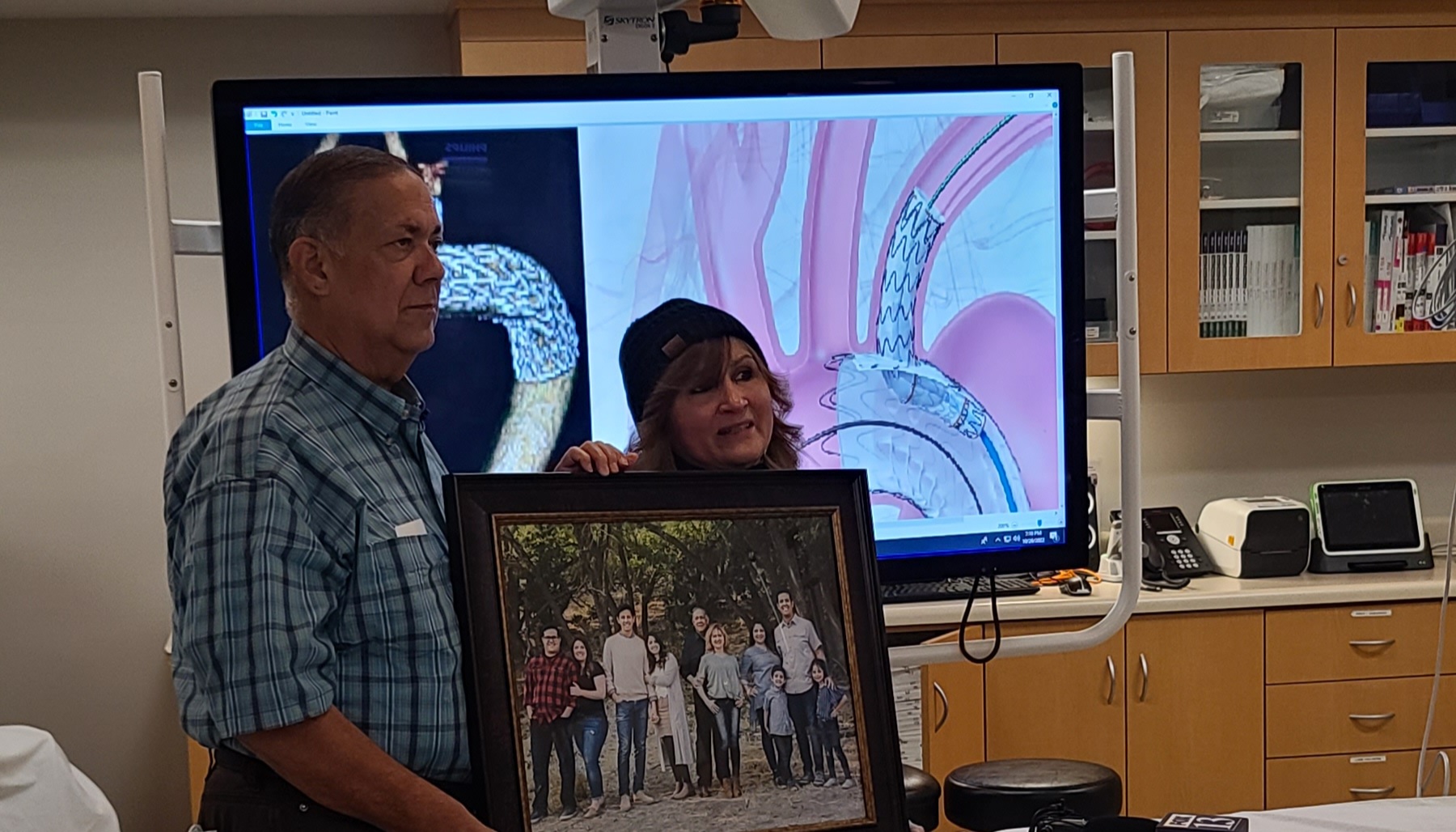 Antonio Gomez and his wife, Nilsa Gomez, at Intermountain Healthcare in Murray on Wednesday. Antonio Gomez was the first patient to undergo a newly developed heart procedure in Utah.