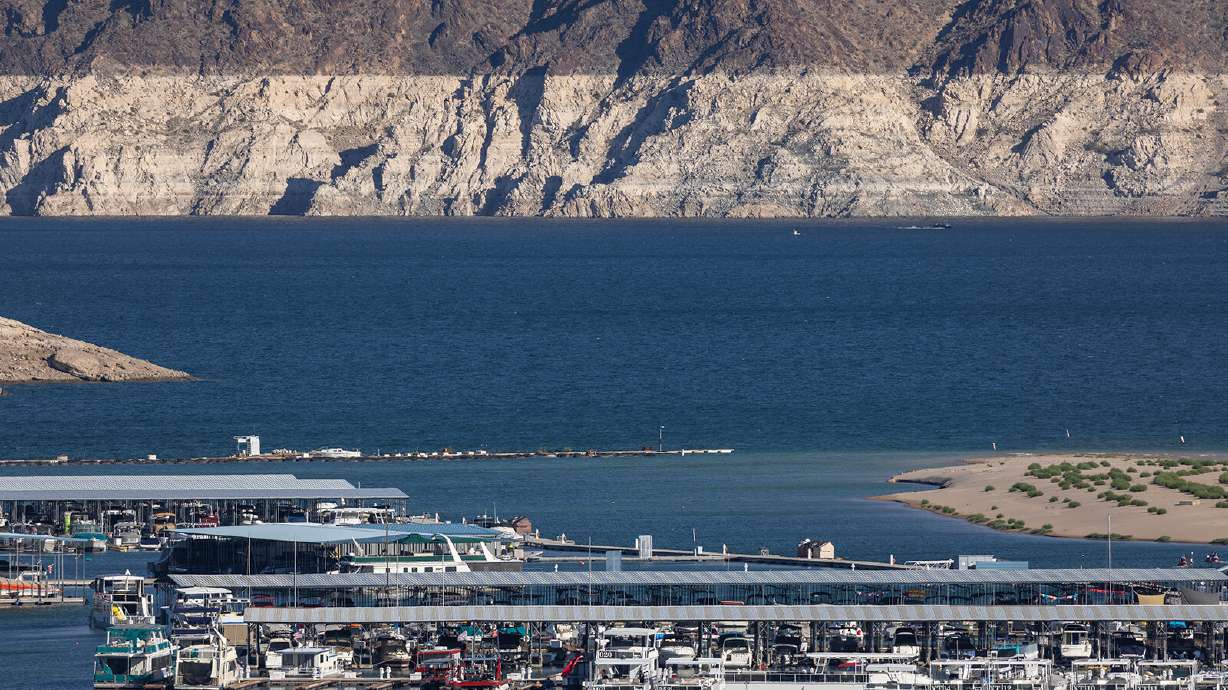 Callville Bay Marina in Lake Mead National Recreation Area, Nevada, Sept. 17. After a diver found what appeared to be a human bone in Lake Mead, the park searched the area and uncovered more human remains, the National Park Service confirmed Wednesday.