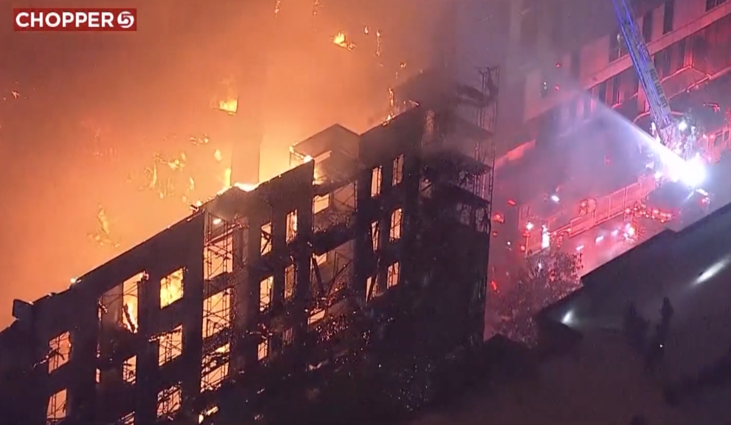 A fire tore through an under-construction apartment complex in Sugar House. Hundreds of Sugar House residents who were forced to leave their homes Wednesday morning while the smoke still loomed overhead.