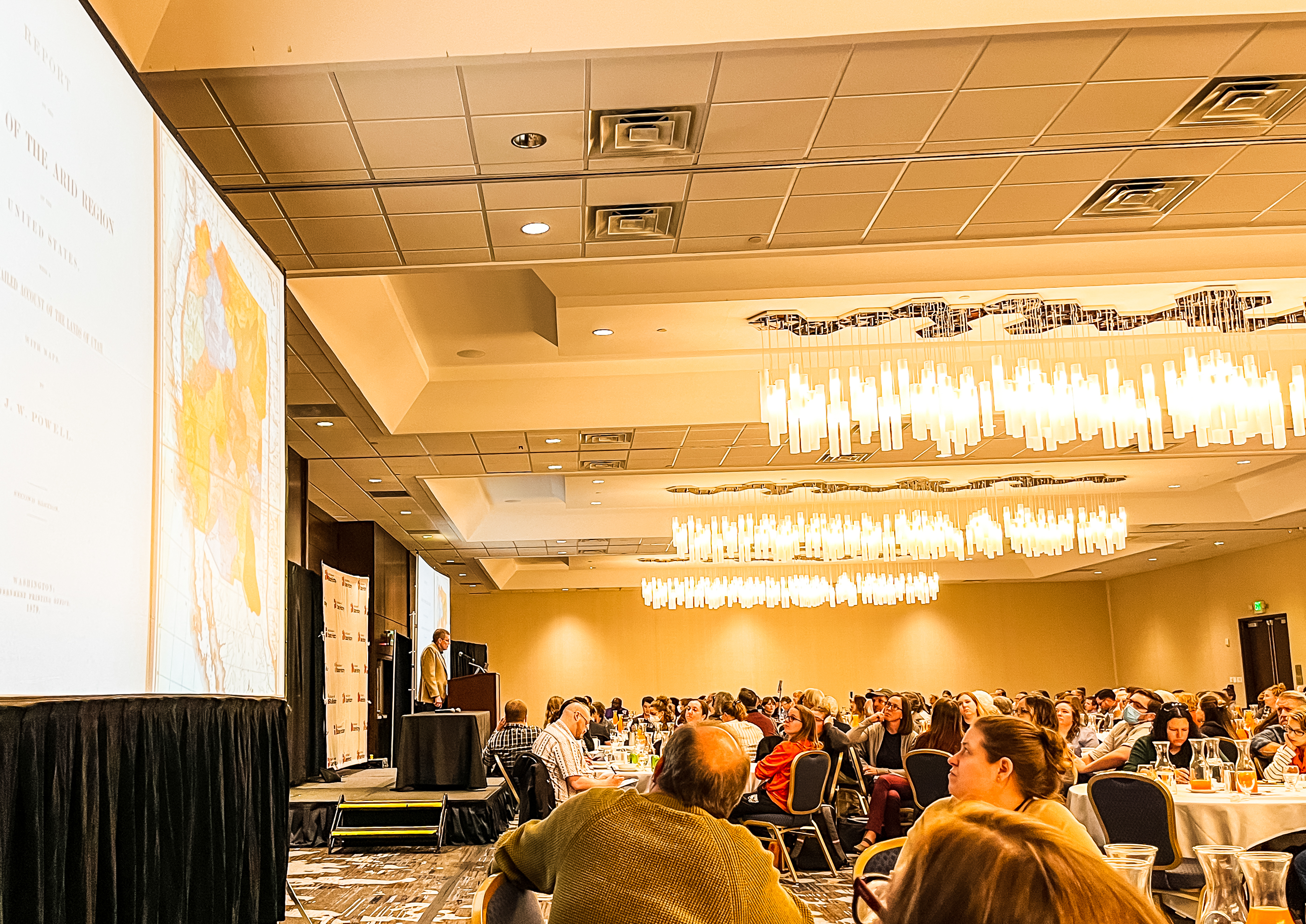 Greg Smoak, a professor of history and director of the American West Center at the University of Utah, offers a keynote address at the 70th annual Utah State Historical Society Conference held in Provo Wednesday. The conference focused heavily on Utah's water history.