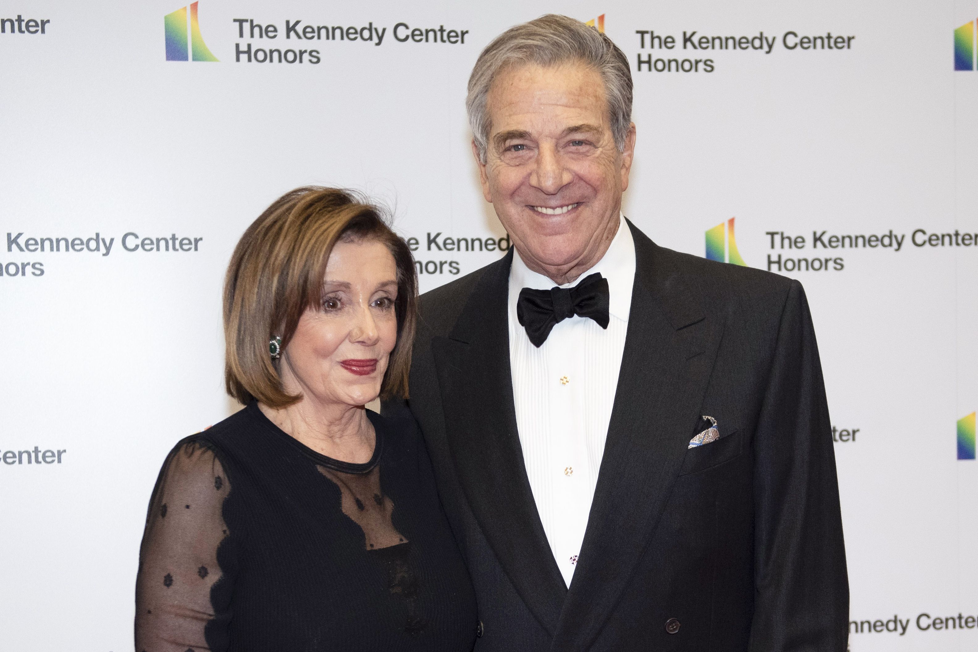 Speaker of the House Nancy Pelosi, D-Calif., and her husband, Paul Pelosi, arrive at the State Department for the Kennedy Center Honors State Department Dinner, Dec. 7, 2019, in Washington. House Speaker Nancy Pelosi’s husband, Paul, was “violently assaulted” by an assailant who broke into their San Francisco home early Friday and he is now in the hospital and expected to make a full recovery, said her spokesman, Drew Hammill.