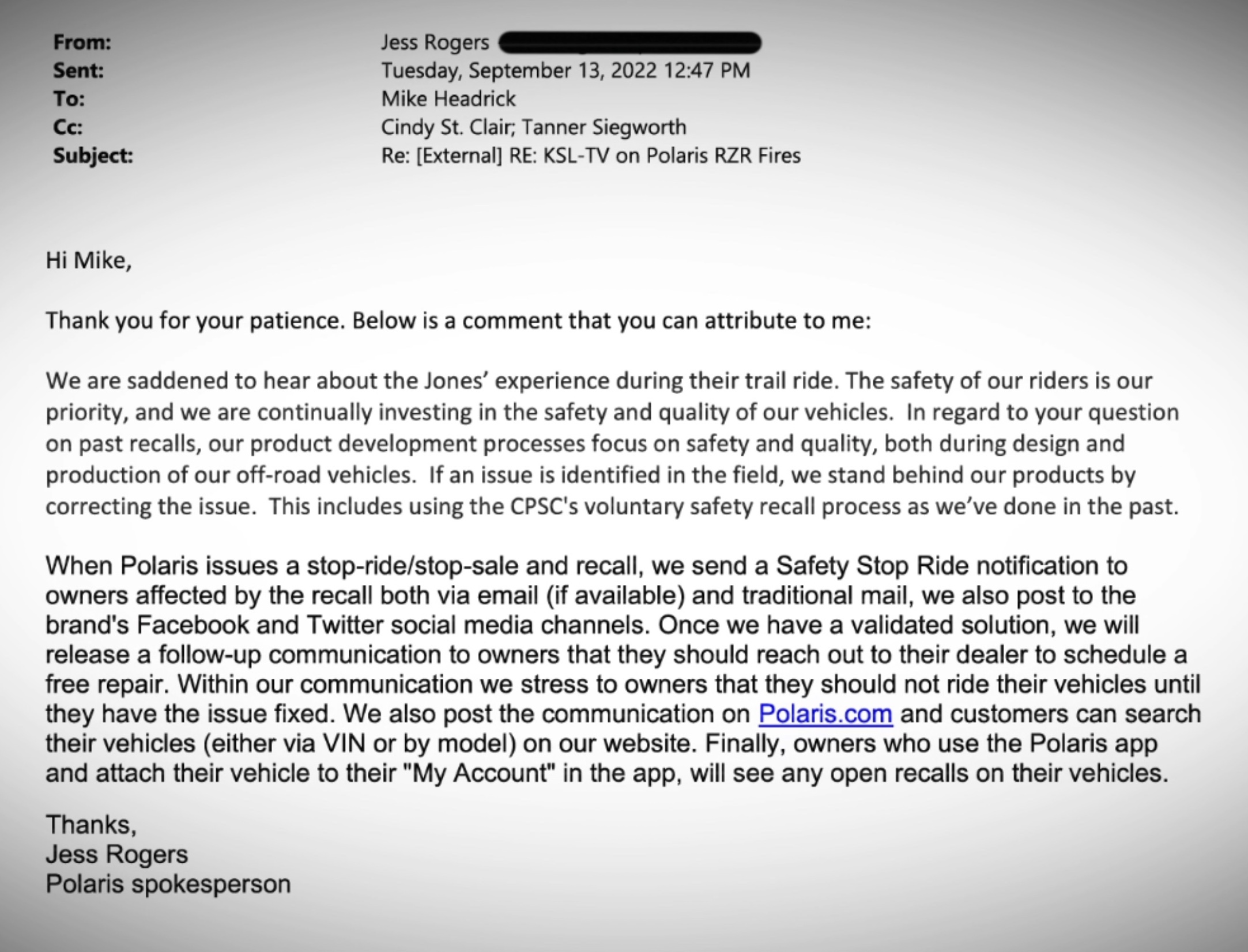 Polaris RZRs still catching fire — despite years of recalls