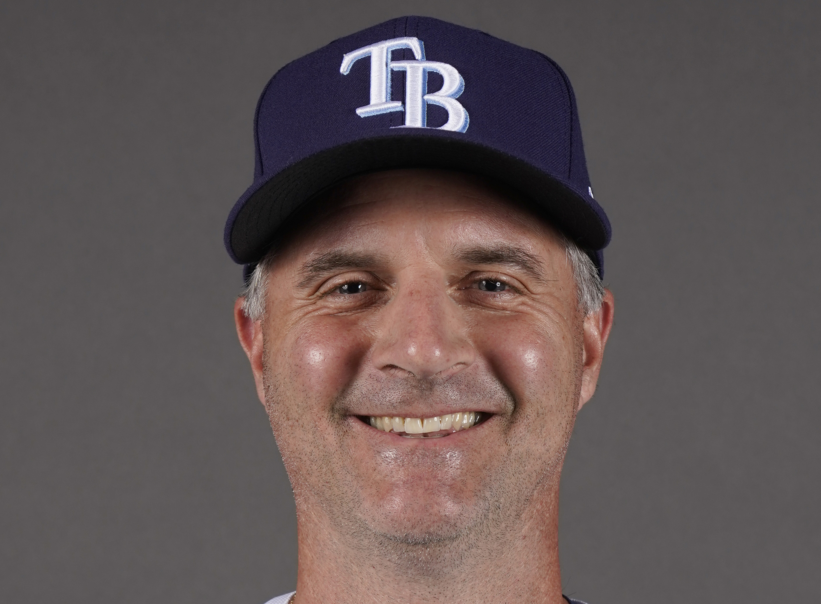 FILE - This is a 2022 photo of bench coach Matt Quatraro of the Tampa Bay Rays baseball team. On Sunday, Oct. 30, 2022, the Kansas City Royals hired Quatraro as manager, turning over the young core of a rebuilding franchise to a forward-thinking manager with experience winning in a small market. 