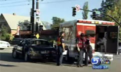 Trax Train Hits Passenger Car