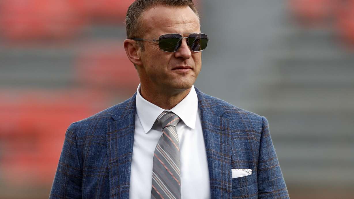 Auburn head coach Bryan Harsin walks the field before an NCAA college football game against Arkansas Saturday, Oct. 29, 2022, in Auburn, Ala.
