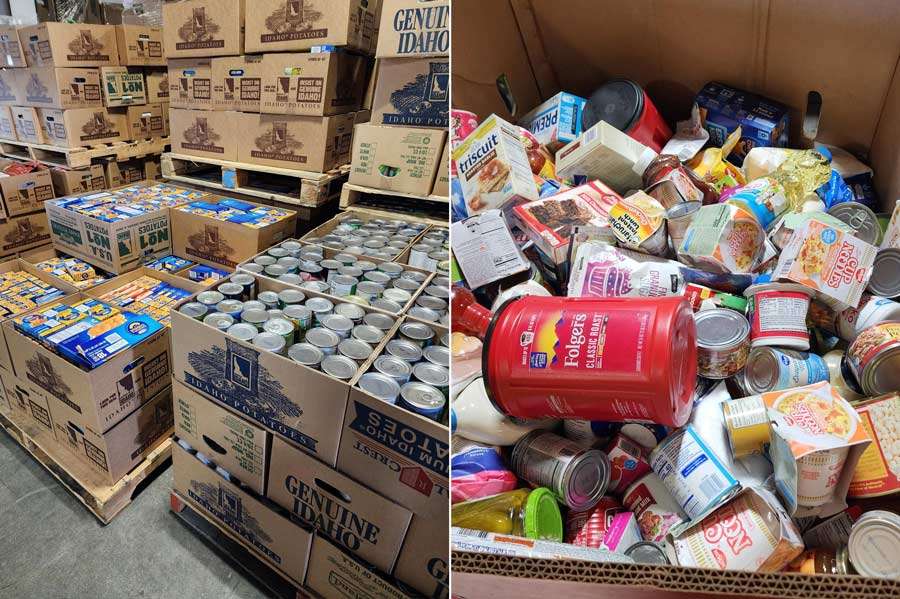 Food donated to the Idaho Falls Community Food Basket.