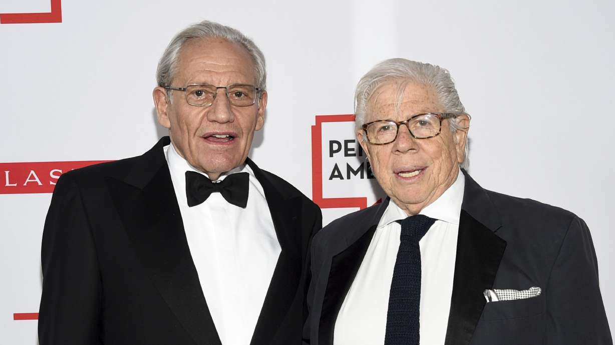 Bob Woodward, left, poses with fellow journalist and author Carl Bernstein at the 2019 PEN America Literary Gala at the American Museum of Natural History on May 21, 2019, in New York. Woodward and Bernstein were the keynote speakers at MediaFest in Washington, D.C., last week.
