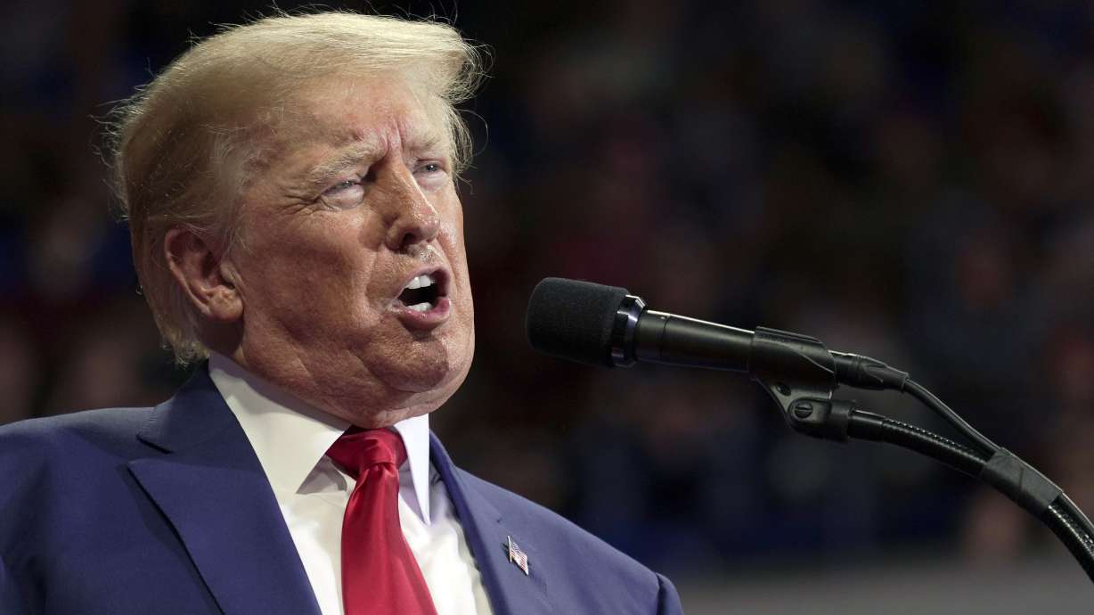 Former President Donald Trump speaks at a rally in Wilkes-Barre, Pa., Sept. 3. Chief Justice John Roberts on Tuesday put a temporary hold on the handover of Trump's tax returns to a congressional committee.