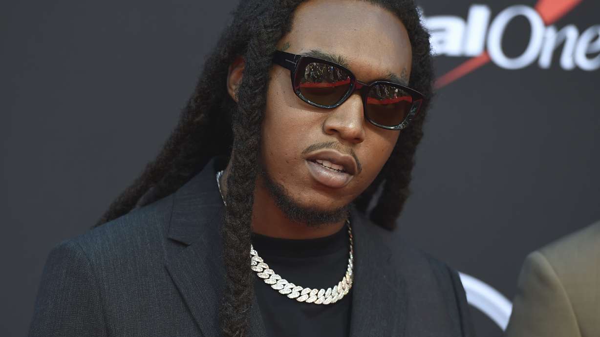 Takeoff, of Migos, arrives at the ESPY Awards in Los Angeles on July 10, 2019. A representative confirms that rapper Takeoff is dead after a shooting outside of a Houston bowling alley early Tuesday.