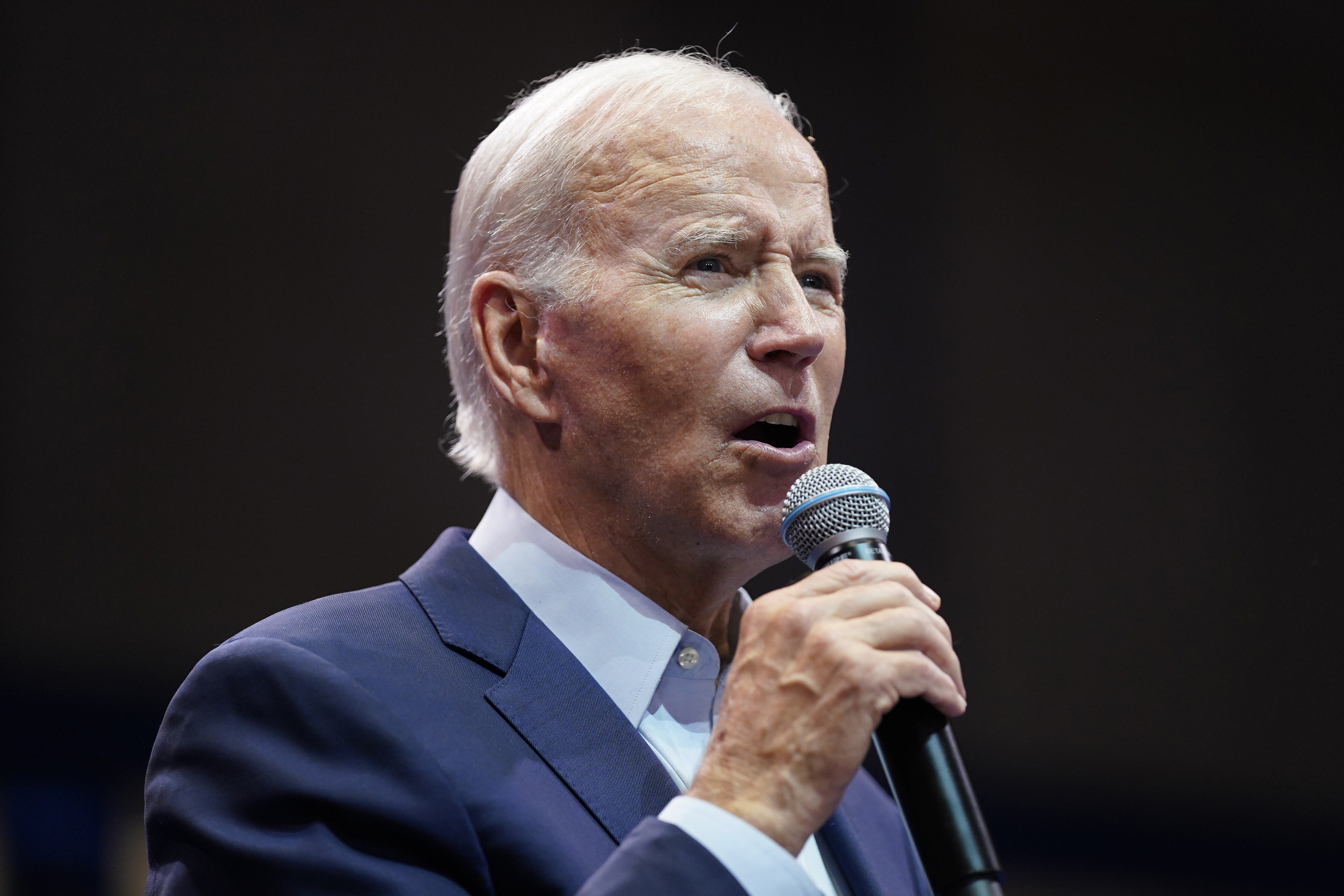 President Joe Biden speaks at a campaign rally for Florida gubernatorial candidate Rep. Charlie Crist, D-Fla., and Senate candidate Rep. Val Demings, D-Fla., at Florida Memorial University, Tuesday in Miami Gardens, Fla. 