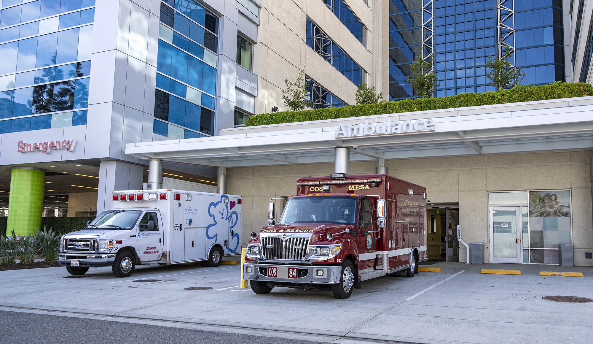 Ambulances are pictured here parked at the Children's Health of Orange County on Nov. 1. RSV hospitalizations were significantly higher than normal again last week amid a respiratory virus season that's hitting the United States earlier and harder than usual.