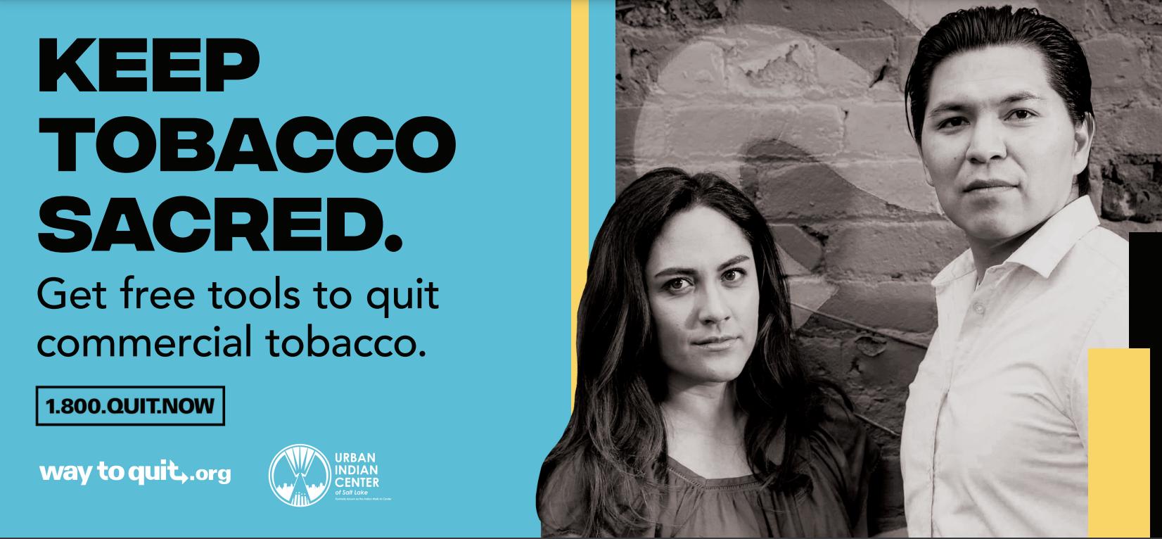 This image will soon promote the "Keep Tobacco Sacred" campaign in Salt Lake City. The campaign highlights the traditional Native American uses of tobacco, the predatory nature of Big Tobacco and the dangers of commercial tobacco.