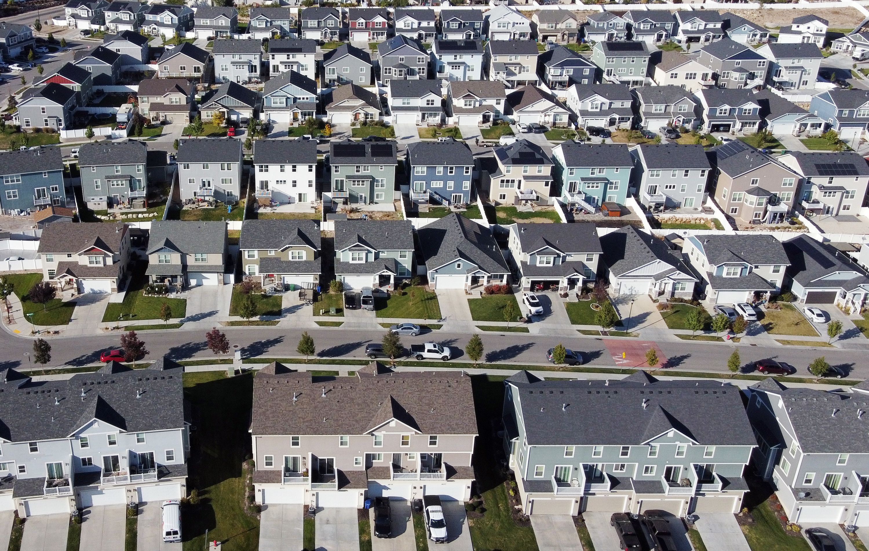 Homes in West Jordan are pictured on Oct. 10. First-time homebuyers are struggling to enter the market, according to experts.