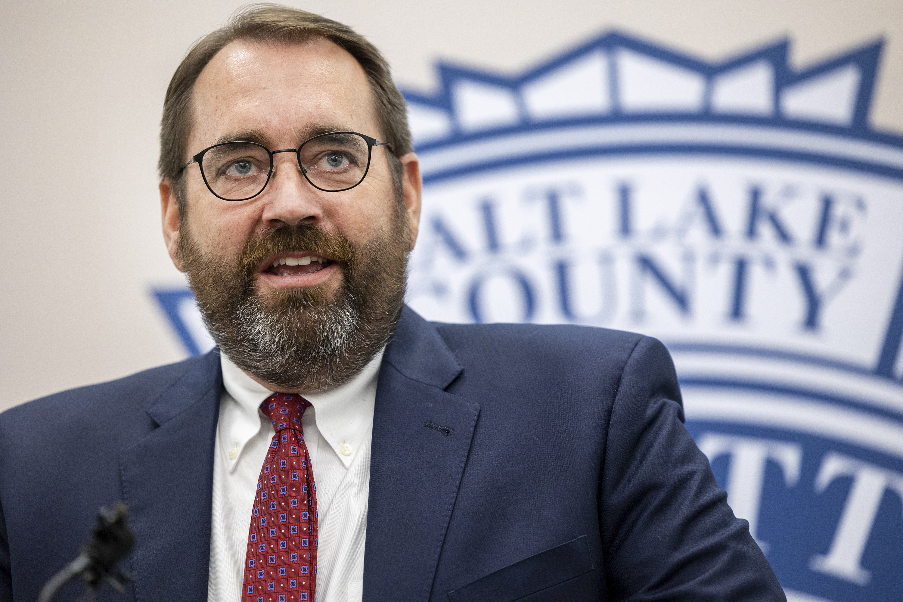 Utah County Attorney David Leavitt discusses the death penalty in Utah at the Salt Lake County District Attorney’s Office building in Salt Lake City on Sept. 14, 2021. In a recent memo, Leavitt asked that a Utah County deputy clerk/auditor be removed from supervising the election due to a potential conflict of interest.