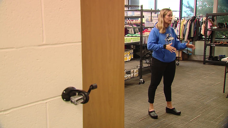 Social worker Courtney Nolan talking about how their services help local teens.