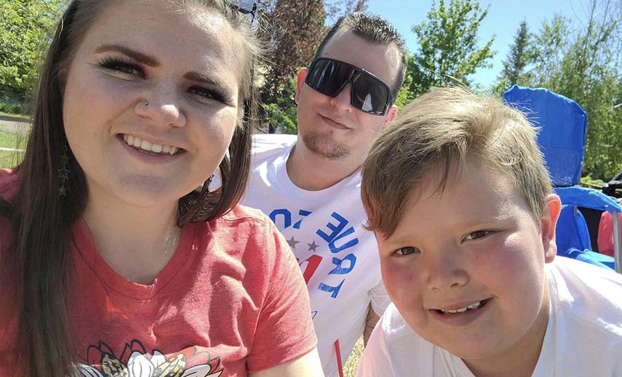 Shianne, Aaron and Bekkett are shown in this undated photo. Shianne and Bekkett were injured in a crash in eastern Idaho.
